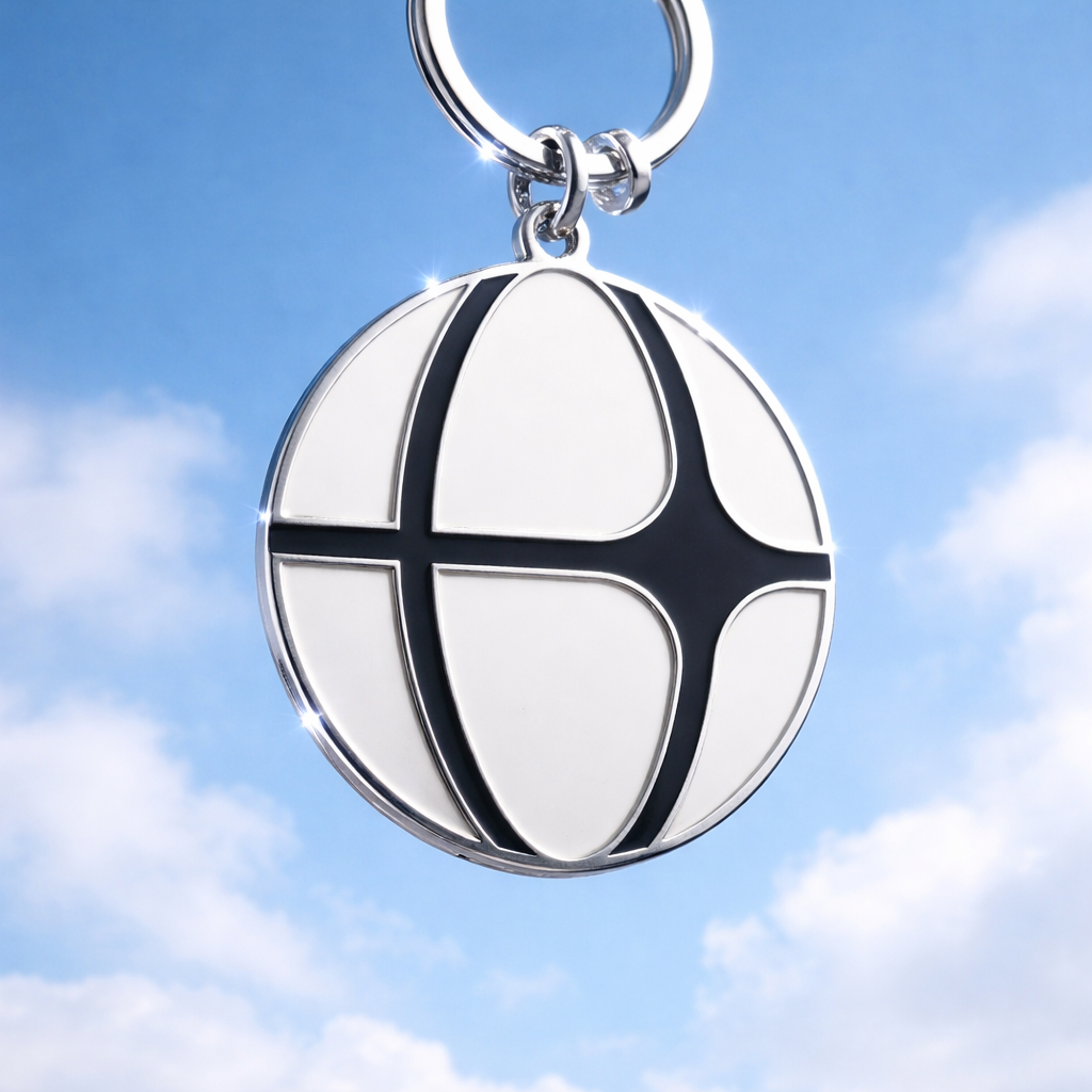 AI-generated product render on a sky backdrop